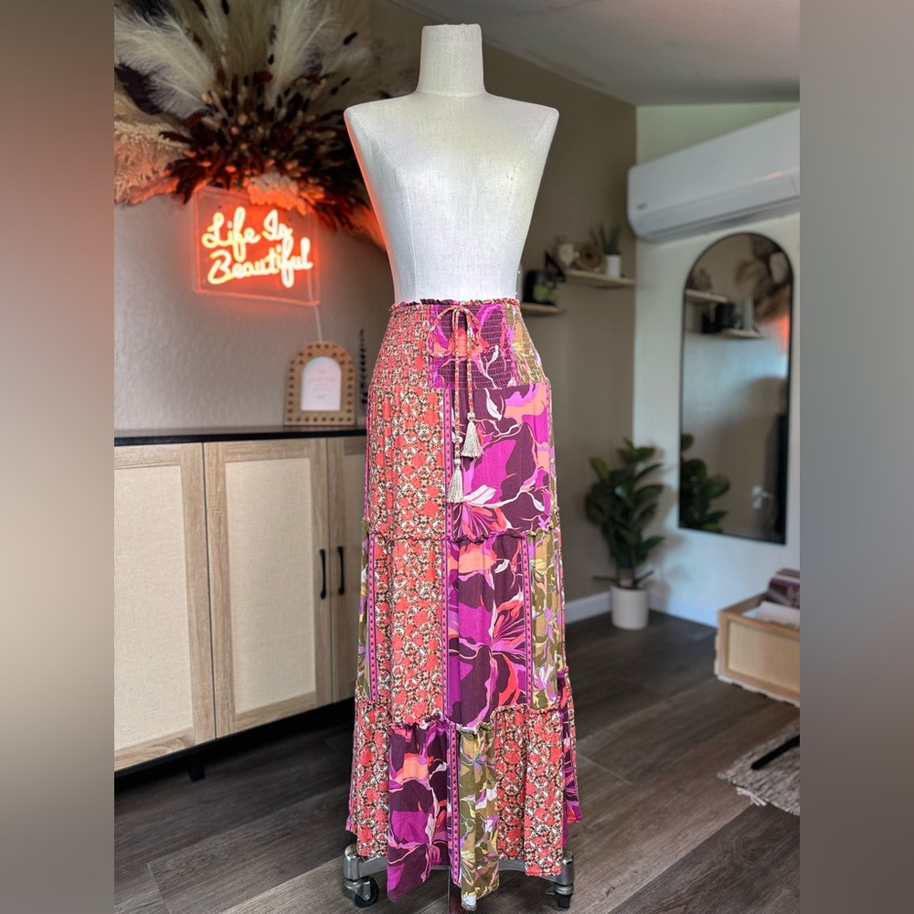 Juniors' SO® Tiered Maxi Tassel Skirt size XS